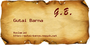 Gutai Barna névjegykártya